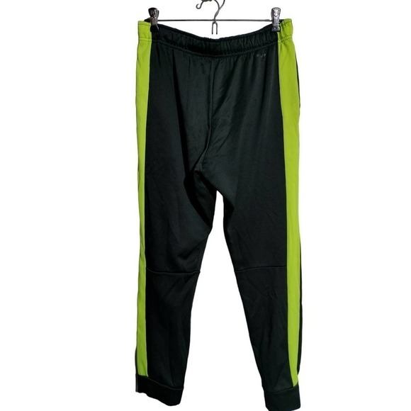 Nike Athletic Running Pants black and florescent green therma-fit men medium - Picture 2 of 7